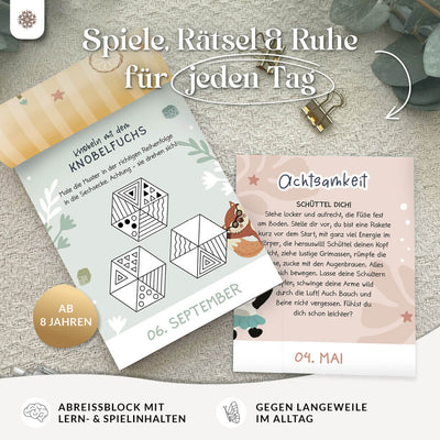 Abreißkalender für Kinder – 365 Tage Spiel, Spaß & Lernen - Jahresunabhängig